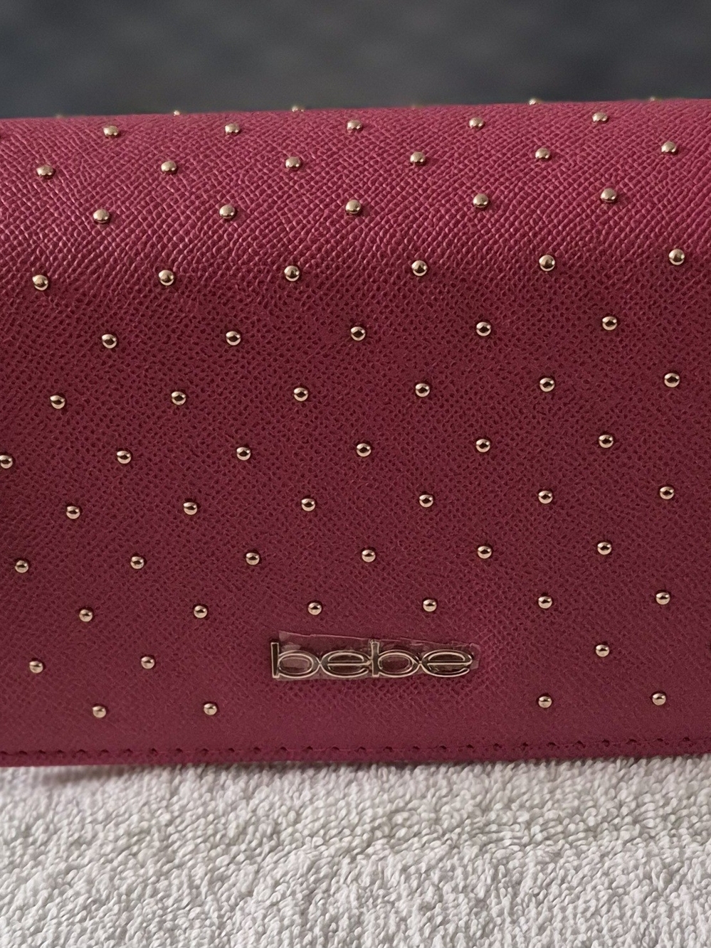 bebe Women's Studded Pink Wallet - bebe